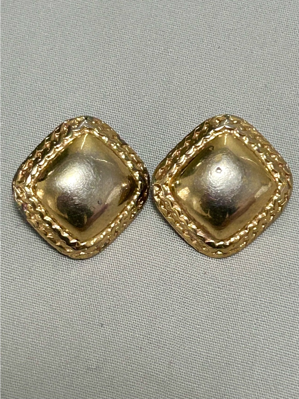Monet Gold-Tone Square Braided Clip Earrings